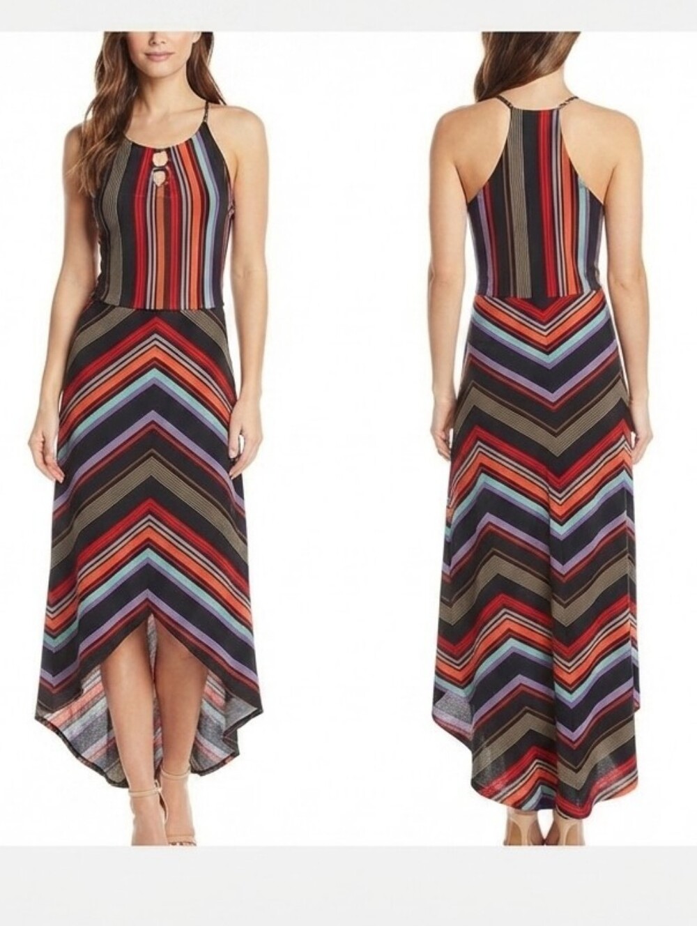 NWT Candies dress rainbow multi color stripes‎ sz. 2x
